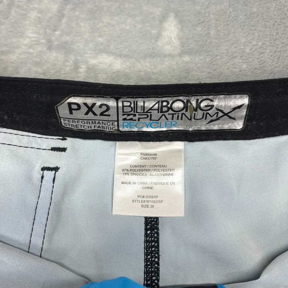 Billabong Shorts Mens 30 Multicolor Striped PX2 Performance Board Surf Surfing